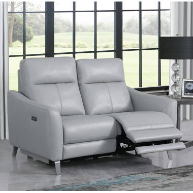 Timmons leather discount power reclining sofa